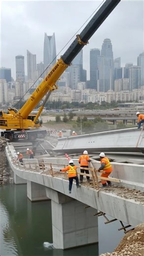 Big bridge collpase in city construction 🏗️ #shorts