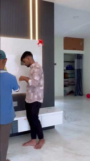 Luxury TV Unit Design With Modern PVC panels #premium #interiordesign #design #architecture #living