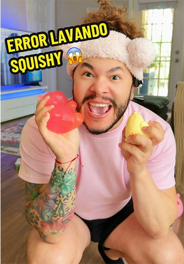 Lavar squishies llenos de brillo: ¿quedaron limpios?
