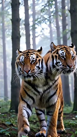 The Two Headed Tiger of the Deep Forest 🐯 #original #animals#tiger