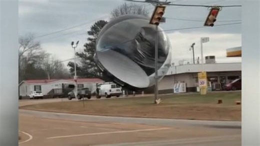 Watch: Escaped giant snow globe tumbles through SC town
