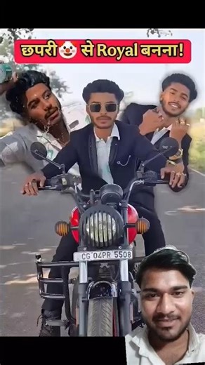 bike pe bana chapri se royal 😂 || #funny #comedy #bike #royalenfieldbullet