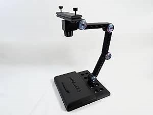 Modular Embroidery Stand with Built-in Organizer – Adjustable Frame for Cross Stitch – Use on Table or Floor – Easy to Assemble – Made in USA – Compact, (Black)