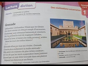 lecture diction Grenade - mes apprentissages en français 6 AEP - édition 2021 - unité 1