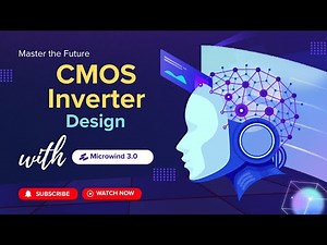 3. CMOS inverter design in Microwind.