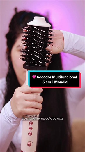 💖 Testei o Secador Multifuncional 5 em 1 da Mondial! Seca, modela e alisa, tudo em um único acessório com 1500w de potência! . . #secadormultifuncional #secador5em1 #secadormondial #escovasecadora