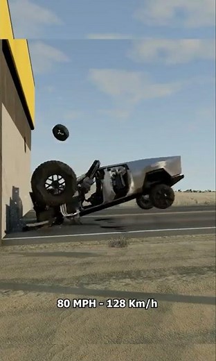 Tesla Cyber truck crash test footage has been leaked