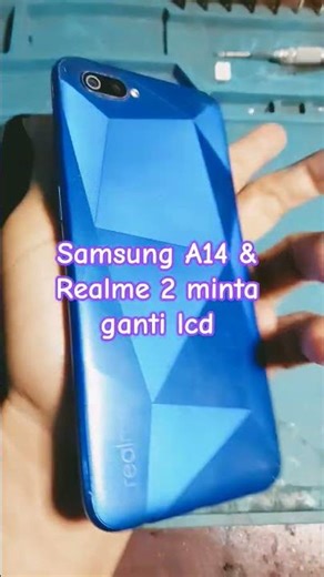 Samsung A14 & Realme 2 request LCD replacement #shortvideo #tutorial #service #cellphone #beginne...