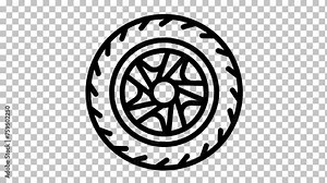 wheel of the car. Wheel icon isolated rotate on a transparent background