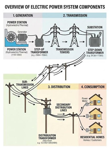 How Electricity Reaches Your Home? ⚡ Full Journey Explained #shortsvideo