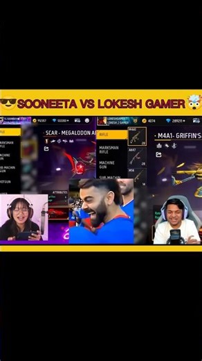 Funny Collection Versus ‪@LOKESHGAMER‬ ‪@Sooneeta‬ #shorts #freefiremax #ytshorts