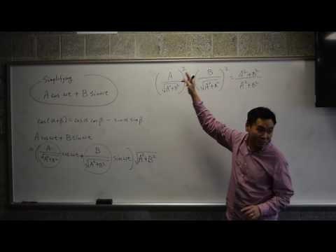Simplifying A cos wt + B sin wt to a single cosine function