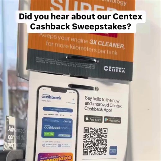 Alberta—you could win up to $500 every month just by fueling up! Use your Centex Cashback Card & keep your sweepstakes receipt. | Centex Petroleum