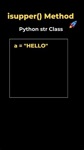 19. isupper() method in String class | Python #coding #datascience