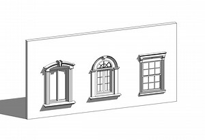 Pack of 3 Classical Windows | Revit Family | Fully Editable | Architectural BIM Model - Etsy UK