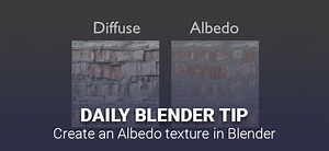 Daily Blender Tip - Create an Albedo map in Blender