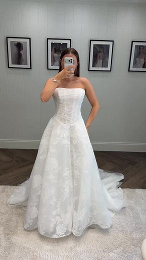 18 reactions | SAY HI TO CLEO, A BASQUE WAIST STRAPLESS A-LINE GOWN...