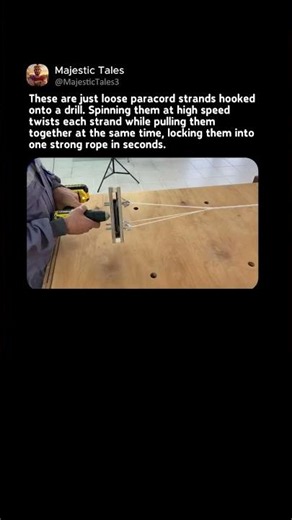 A drill just made this rope, not a machine 😳