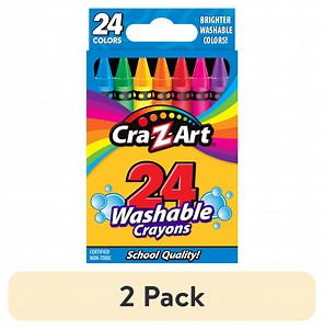 (2 pack) Cra-Z-Art Washable Crayons, 24 Count - Walmart.com