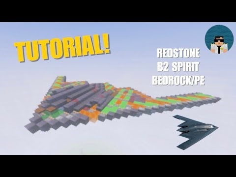 Redstone B2 Spirit Bomber Tutorial in Minecraft Bedrock/PE #Redstone #MinecraftTutorial #Bedrock