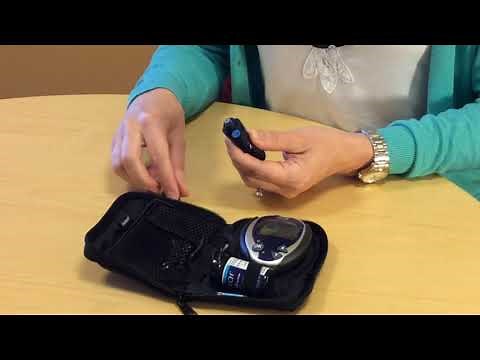 How to set up the lancing device