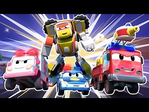 SUPER ROBOT teams up with the RESCUE SQUAD! | Robot & Firetruck Transform | RoboFuse | Transformer