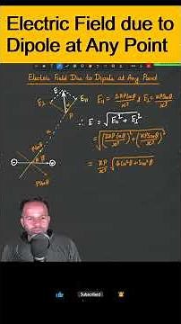Electric Field due to Dipole at Any Point #cbse #class12 #derivation