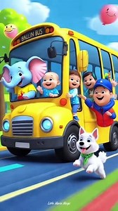Wheels on the bus 🚌 full song #wheelsonthebus #short #baby #babysongs #kids #poem | Little movie Magic