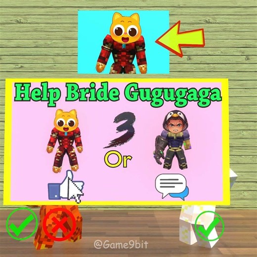 Bride Gugugaga and Bride Gugugaga Fire compete to guess the right character 🤔️