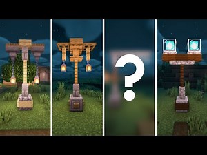 4 simple lamppost designs Minecraft 2022