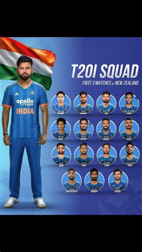 Shreyas lyer returns to the T201 setup Complete squad for first 3 T20ls vs New Zealand#cricket#shots