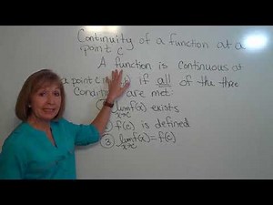 How do you determine if a function is continuous at a point?