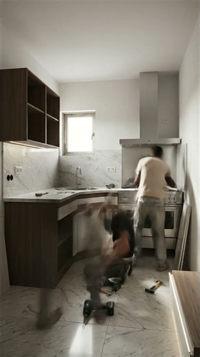 Transforming a Dull Kitchen to Futuristic Luxury | LED Island Bar Design