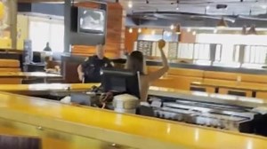 Naked woman trashes Outback Steakhouse before being tased by cops