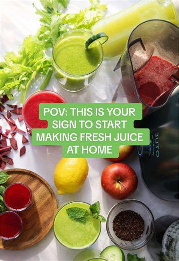 POV: This is your sign to start making fresh juice at home. 🥝🍏 Fresh cold-pressed juice helps your body absorb vitamins, antioxidants, and plant nutrients quickly while making it easier to get more fruits and vegetables into your daily routine. The JUTO Cold Press Juicer makes juicing simple with an easy-to-use, easy-to-clean design perfect for everyday wellness. #juicing #healthyhabit #juicingforhealth #juicingtutorials #jutojuicer