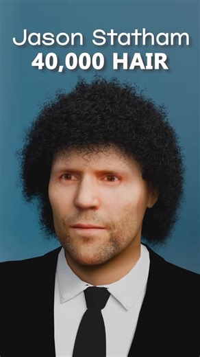 Blik on Instagram: "Jason stathm With Hair @jasonstatham #hair #hairsimulation #blender #3d #jasonstathman"