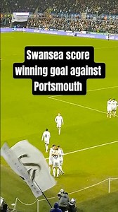 Swansea score winning goal against Portsmouth in the Football Championship footie Liam Cullen