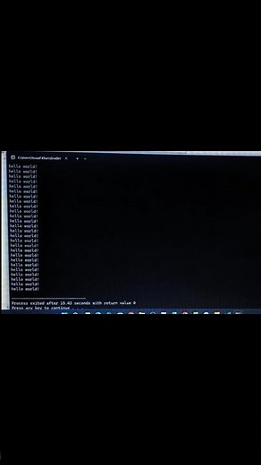 hello world print 100 times in c/c++ with for loop || hello world! program #helloworld #forloop