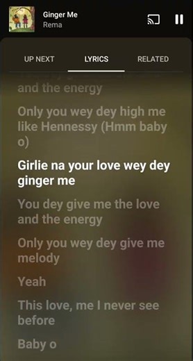 Ginger me by Rema ( lyrics)