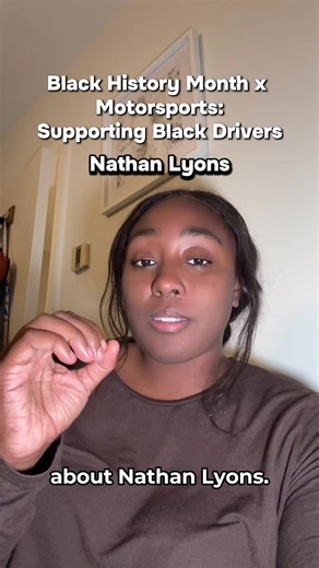 Black History Month x Motorsport: Supporting Black Drivers Episode 26 Next is @NathanLyons21 ! He is an American driver racing with Rev Racing. In 2025, Myles made his debut in @nascar ‘s Advance Auto Parts Weekly Series! #nathanlyons #nascar #blackracingdrivers #blackhistorymonth #diversityinmotorsport