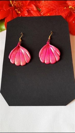 How to make beautiful earrings with clay #trending #diy