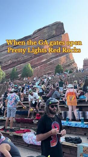 Pretty Lights Night 1… The rush to secure a spot 😂🌀 #colorado #redrocks #prettylights #ravetok #fypシ゚viral #trending