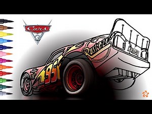Cars 3 - Lightning McQueen - Coloring pages for children | Color & Kids TV