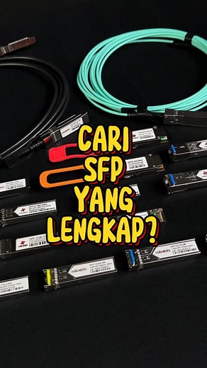Ingin cari SFP Transceiver yang lengkap? MikroBits solusinya! 🚀 MikroBits memiliki beberapa jenis SFP Transceiver untuk koneksi Fiber Optic dengan teknologi AON (Active Optical Network) atau PON (Passive Optical Network) yang memiliki banyak sekali pilihan untuk jaringanmu. Kalian bisa sesuaikan dengan data rate, kapasitas bandwidth, dan jangkauan jarak yang bisa ditangani oleh perangkat kita. Dapatkan segera melalui website dan Marketplace toko Citraweb: 🛒 https://citraweb.com/produk/?idbrand