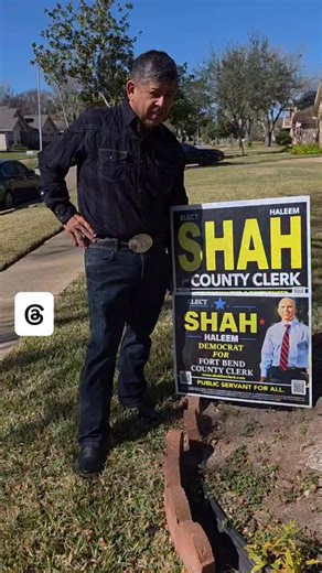 Shah M Haleem on Instagram: "Supporters appreciate that Shah Haleem presents himself as a community-centered public servant whose campaign emphasizes serving all residents of Fort Bend County — regardless of background, language, or where they live. His campaign repeatedly stresses accessibility and respect for the county’s diversity. #shahforfortbend #shahforclerk #shahhaleem #fortbendcounty #voteshah #PublicService #communityfirst #PeopleFirst #democratsoffortbend"