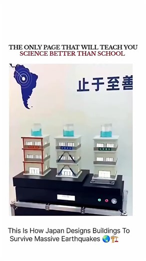 Explaining Science on Instagram: ""This is how Japan designs buildings to survive massive earthquakes. Japanese engineers use cutting-edge architecture and seismic technology to ensure structures can withstand even the strongest tremors. Techniques like base isolation, energy-dissipating dampers, and flexible structural frameworks allow buildings to absorb shocks and remain standing during earthquakes. This isn’t just construction — it’s a combination of science, engineering, and innovation desi