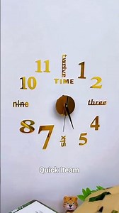 3D Wall Clock 😍 Modern Design Wall Sticker Clock #shorts #gadgets