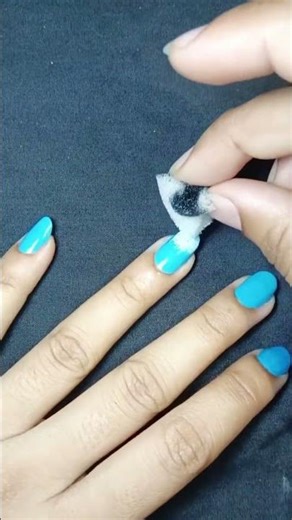 Sky Blue Glitter Nails 💙✨ | Easy Gradient Nail Art at Home | Beginner Friendly #nails #AnmolNailArt