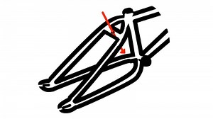 ブレーキの取り付け穴 作成 "フレーム"