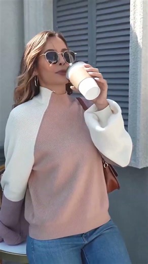 Color Block Turtleneck Sweater modern twist to classic winter wear